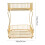 Pantry Unit Double Storage Rack Shelves Fruit Basket Kitchen 2
