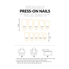 Purple Almond Fake Nails for Daily & Party Wear