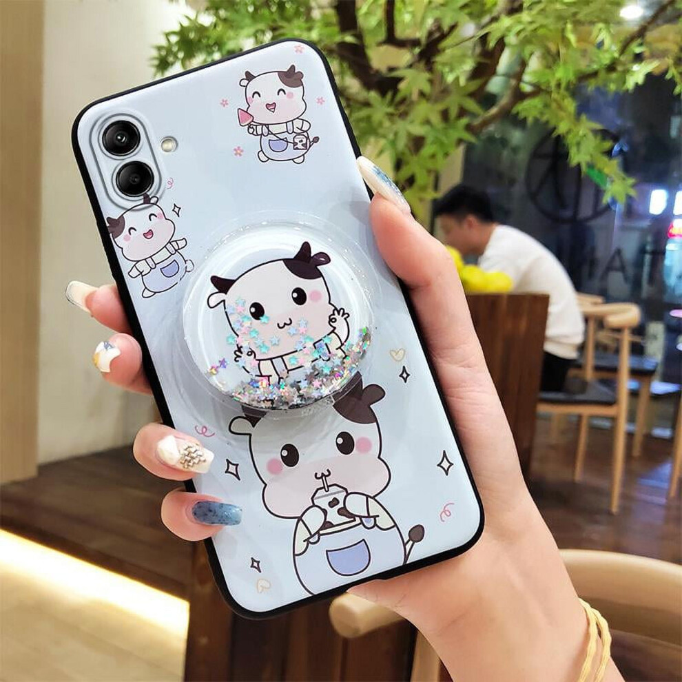 Phone Case Compatible With Samsung Galaxy A05/Sm-A055f Â Dirt-Resistant, Waterproof, Anti-Knock, Cartoon Design With Rotatable Stand & Quicksand Tpu 9065194419015
