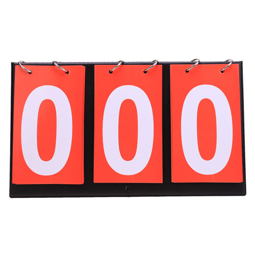 (Three Red Scoreboard) 3/4 Digit Portable Basketball Scoreboard 1