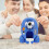 Sparschwein, blau, Kunststoff, Geburtstag, 1er-Pack 8