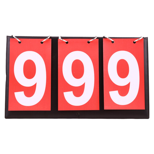 (Three Red Scoreboard) 3/4 Digit Portable Basketball Scoreboard 2