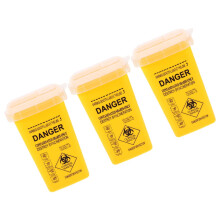 ibasenice Needle Disposal Unit Sharps Disposal Container Yellow PP 3Pcs General Users