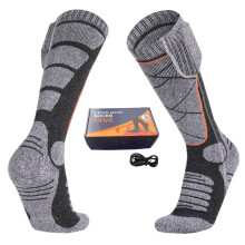Heated Socks with 4000mAh Rechargeable Batteries, Washable Thermal Socks with 3 Heating Levels, Up to 60 /140