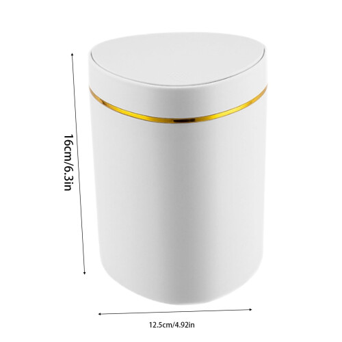 Push-type Desktop Trash Can Mini Trash Can with Lid, Tiny Plastic Trash Bin, Counter Garbage Lint Bin for Car Bathroom,Office,Kitchen,Desk 2