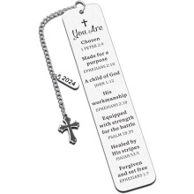 Christian Baptism & Confirmation Gifts for Teen Girls – Religious Bookmark, First Communion, Graduation, Birthday, Stocking Stuffer