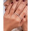 Moissanit V-formad vigselring 925 silver 18K vitguld 4