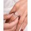 Moissanit V-formad vigselring 925 silver 18K vitguld 5