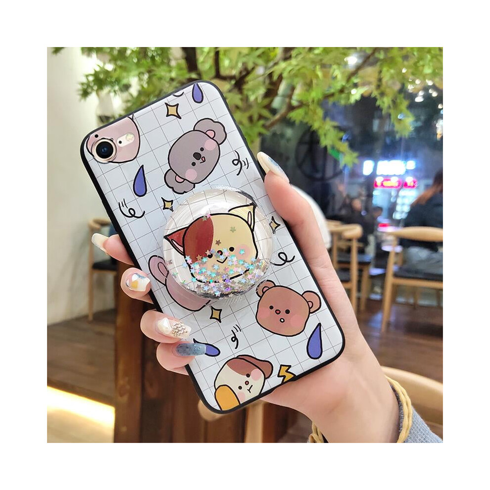 Phone Case Compatible With Iphone 7/8/Se 2020/Se2 Â Anti-Knock, Kickstand, Glitter Silicone, Waterproof, Quicksand Design 9027700149250