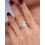 Moissanit V-formad vigselring 925 silver 18K vitguld 6
