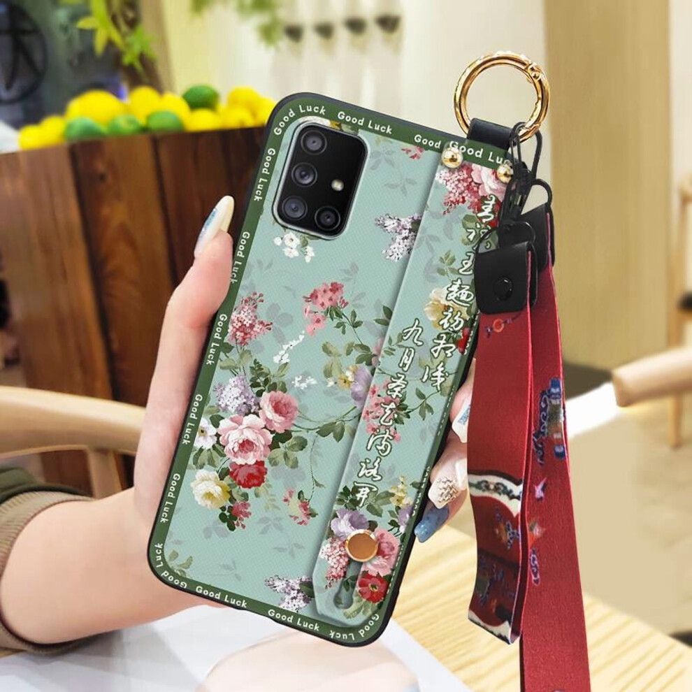 Silicone Phone Case Compatible With Samsung Galaxy A71 5G/A Quantum Â Soft, Dirt-Resistant, Wrist Strap & Lanyard For Mom/Elderly 9027700613423
