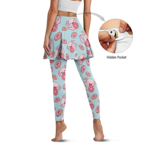 Φούστα Axolotl Yoga Skort σε μπλε χρώμα, ελαστική, ψηλόμεση 2