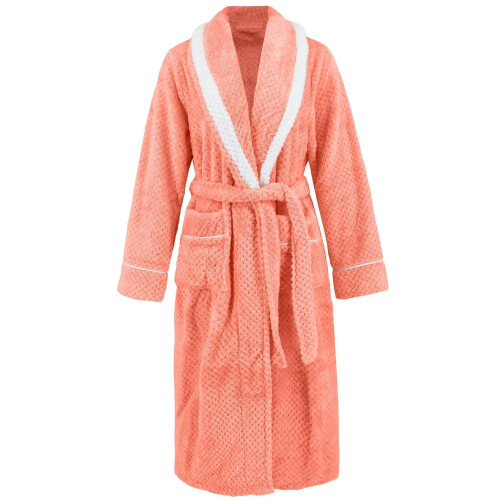Plus size damekjole i fleece med V-hals og 1
