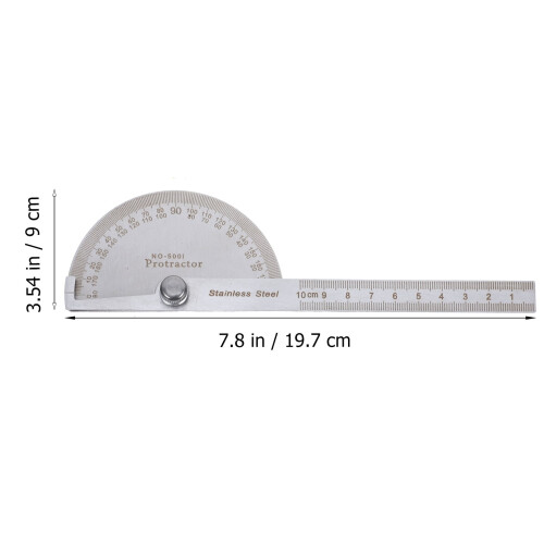 Round Head Protractor with Swing Arm 1 Piece 2