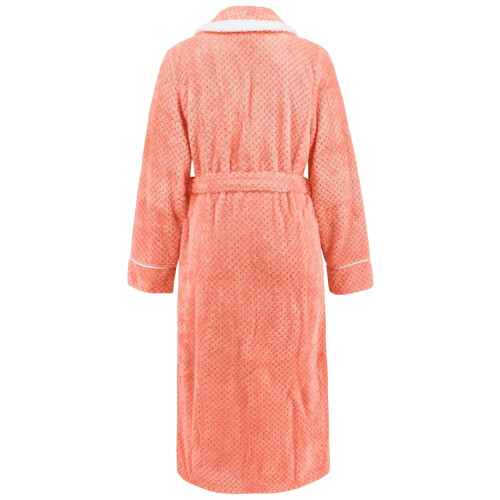 Plus size damekjole i fleece med V-hals og 2