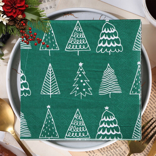 Julepapirservietter med tryk 33x33cm (20 stk.) 1