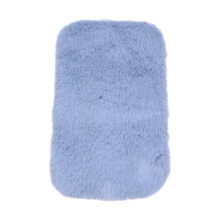 1:12 Mini Plush Carpet Toy, Blue Oval Area Rug for Dollhouse, Bathroom Ornaments & Scenery – Compatible with Standard Dollhouses