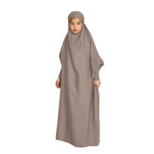 Girls Ramadan Dress Hooded Bat Sleeve with Panel Design Casual and Festive Ramadan Style