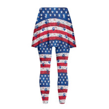 American Flag Gym Skirt with Leggings for Women Size M