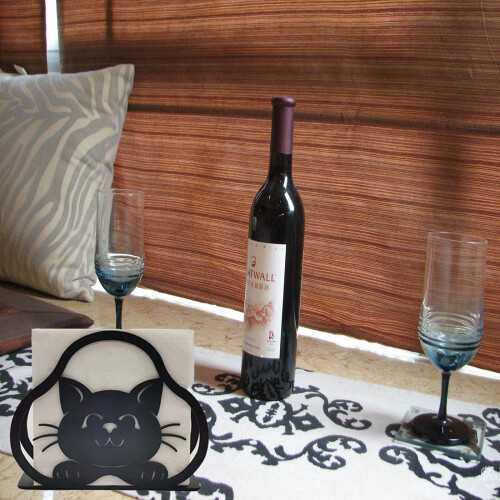 Black Metal Cat Silhouette Napkin Holder 1 Pack 1