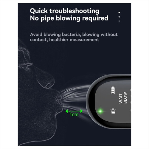 Compact Highly Accurate Sensitive Alcohol Detector Rechargeable Long-Lasting Breathalyzer G1 Multi-Language Tester 2