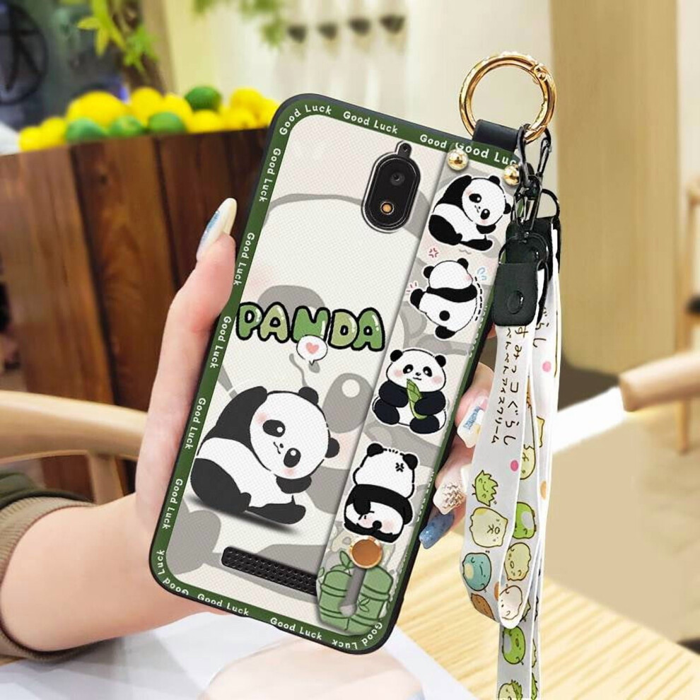 Blu View2/B130dl Phone Case With Panda Wrist Strap, Waterproof, Shockproof, Kickstand, Anti-Knock Soft Back Cover Â Compatible With Blu View2/B130dl 9027700615182