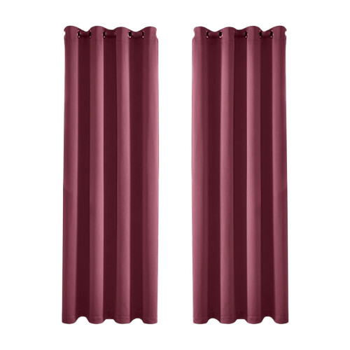 Solid Color Blackout Curtains Dark Grey 39x78 Inch 2