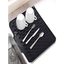Silicone Dish Drying Mat for Kitchen Counter – Non-Slip Back, Heat-Resistant, Easy Clean, Multi-Use