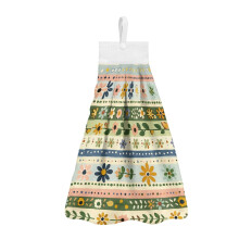 Lot de 2 serviettes à suspendre rustiques à motif floral