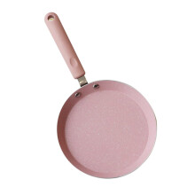 Aluminum Non-stick Pan Practical Frying Pan Useful Omelette Pancake Pan Kitchen Gadget for Home Restaurant (10 Inch, Pink)