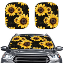 Sunflower Rectangular Car Sun Shade (2pcs), Heat-Reflective Sunvisor Protector, Compatible with Most Cars