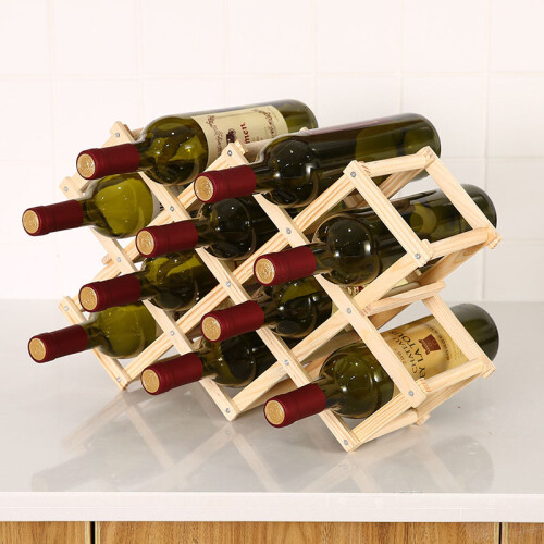 (8) 3/6/10 Bottle Wooden Wine Rack Shelf