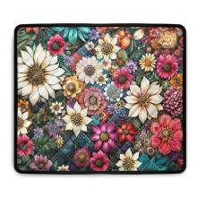 Water-Resistant Washing Machine Top Dust Cover Pad, 24x19.7", Boho Mandala Floral, Washable, Compatible with Most Washers & Dryers