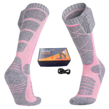 Heated Socks with 4000mAh Rechargeable Batteries, Washable Thermal Socks with 3 Heating Levels, Up to 60 /140