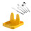 Foldable Plastic Pot Lid Rack Stand Organizer Yellow 59g Kitchen Shelf 12
