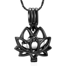 Cremation Jewelry for Ashes - Lotus Flower Ashes Pendant Mini Keepsake Urn Necklace for Ashes Memorial Women's Lockets Ash Jewelry
