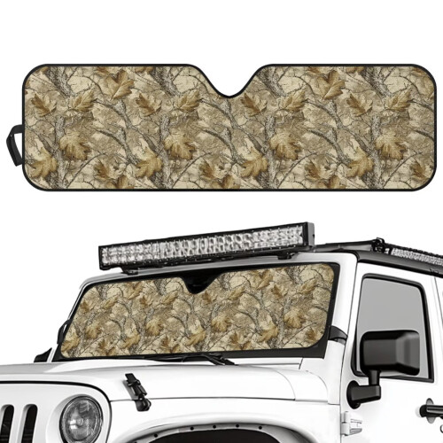 Camouflage Folding Windshield Sun Shade for Jeep Wrangler 1