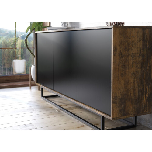 Sideboard Halo Loft 160cm - Rustic & Black 2