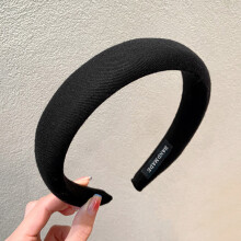 (Black) Vintage French Headband - Soft Spa Hairband for Women