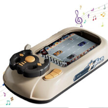New Upgraded Car Racing Adventure with Steering Wheel, Simulated Driving Racing Car Game with Sound, Interactive Educational Learning Race Truck