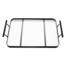 Bandeja rectangular de acrílico para servir café (1 juego)