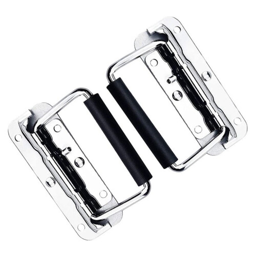 12Pcs 304 Stainless Steel Spring Handle Prop Box Tool Aluminum Box Handle Activity Handle Folding Industrial Handle 1