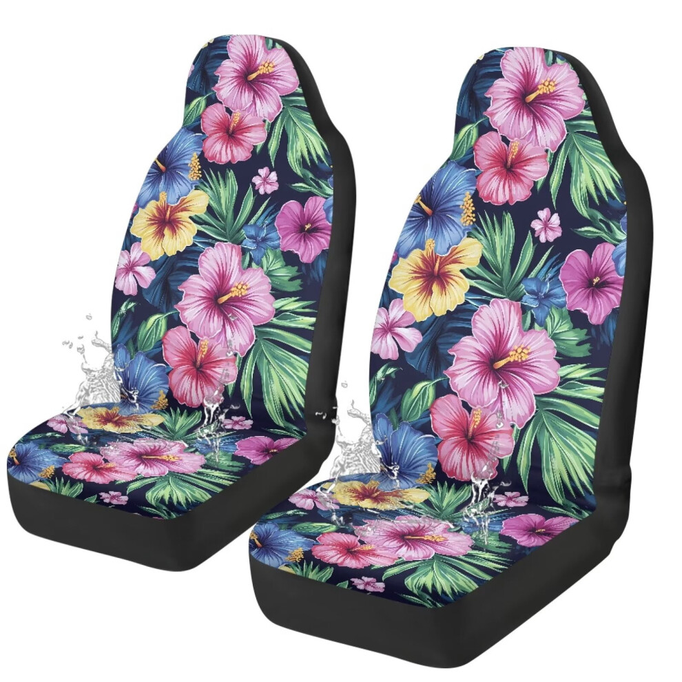 Tropical Hibiscus Car Seat Cover Set Waterproof Breathable 9180435731210