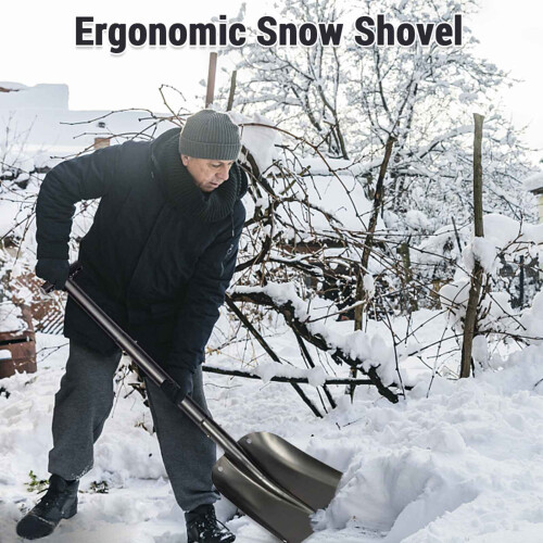 Telescopic Snow Shovel 54288 cm, Gold/Blue/Black