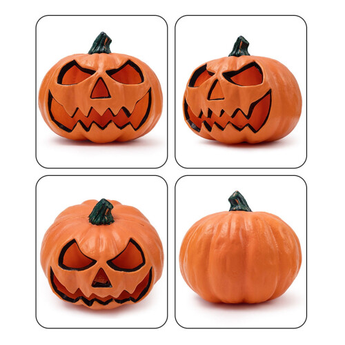 Purple light-up pumpkin statue 10 inch 1