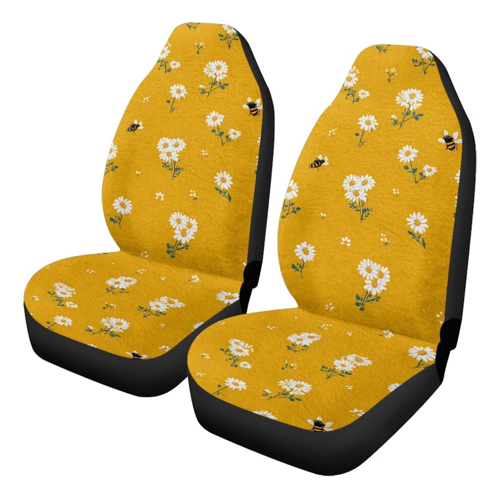 Car Seat Covers Automotive Interior Front Seats Only Accessories Washable Daisy Design Bucket Seat Cover Protection Universal Fit Cars Trucks And Suv Coral 9399596235936