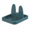 Foldable Plastic Pot Lid Rack & Spoon Holder Organizer - Blue, Light & Compact 2