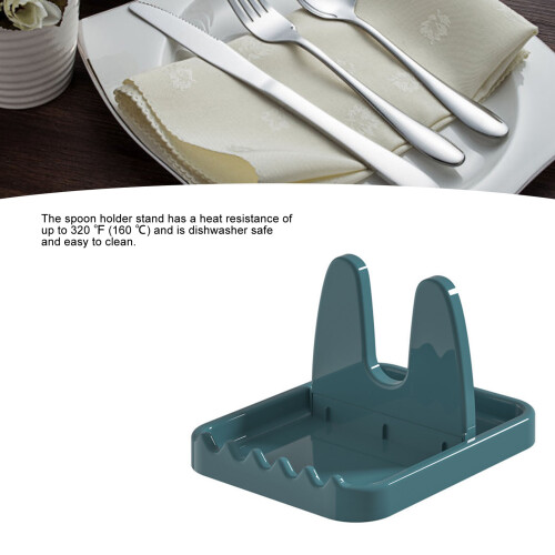 Foldable Plastic Pot Lid Rack & Spoon Holder Organizer - Blue, Light & Compact 2