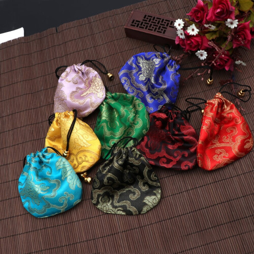 COMEET Silk Jewelry Drawstring Bag Traditional Chinese 1