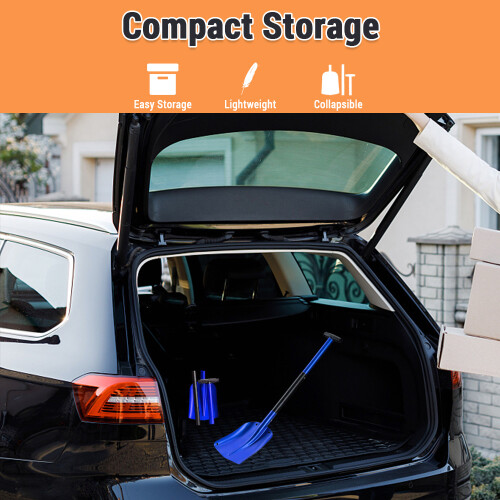 Telescopic Snow Shovel 54288 cm,800g,Gold/Blue 1